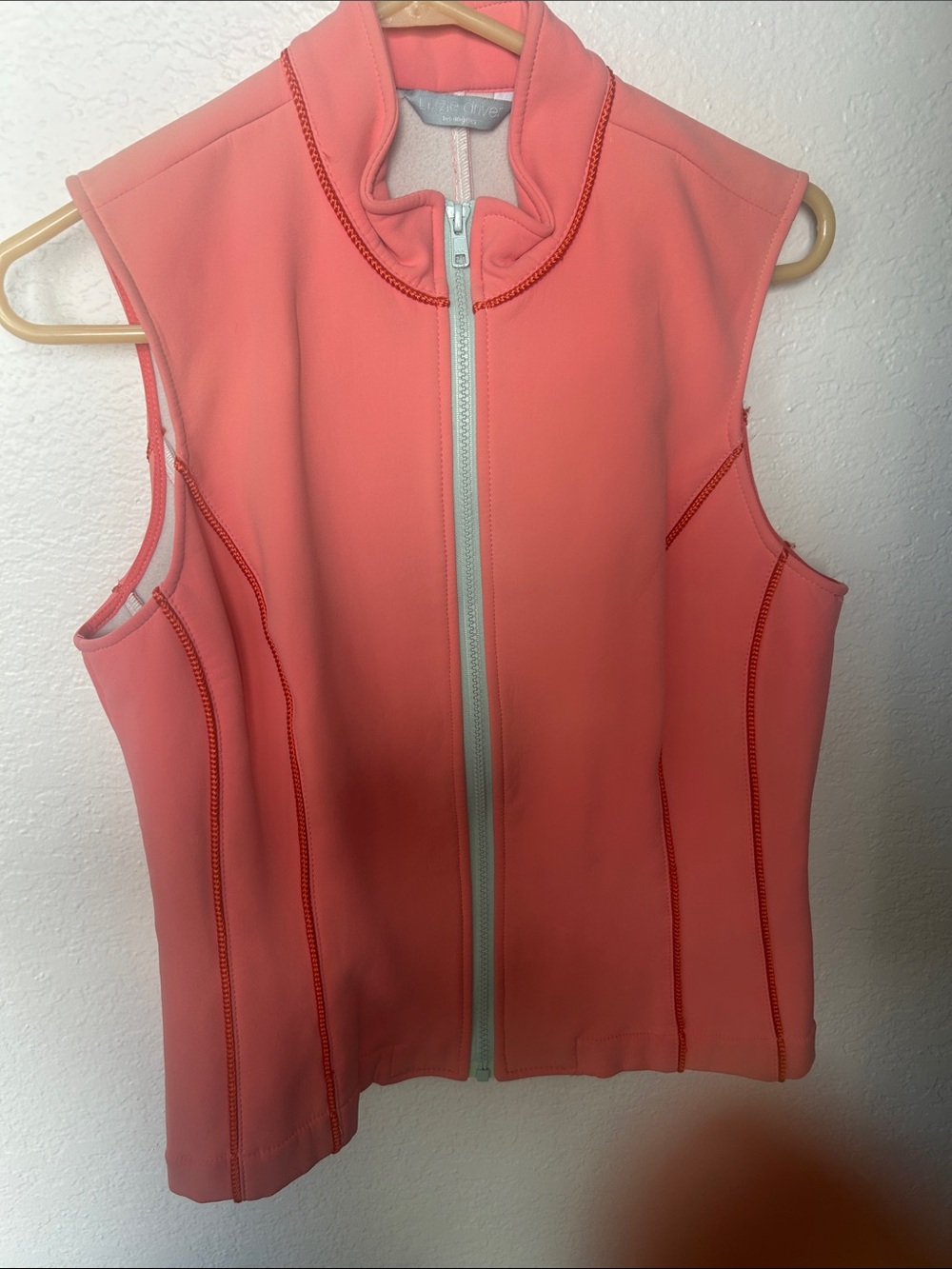 Coral Zip-Front Women's Tank Vest